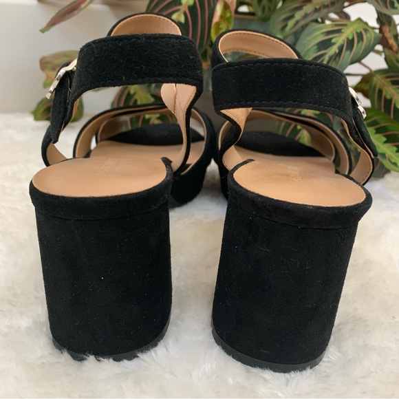 Aerosoles Cosmos Women's Crisscross Platform Sandal in Black Suede - Picture 5 of 11